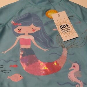 Kids Peacock top with 50t ultra violet protection- 2/3 yrs - 92/98 cm, new